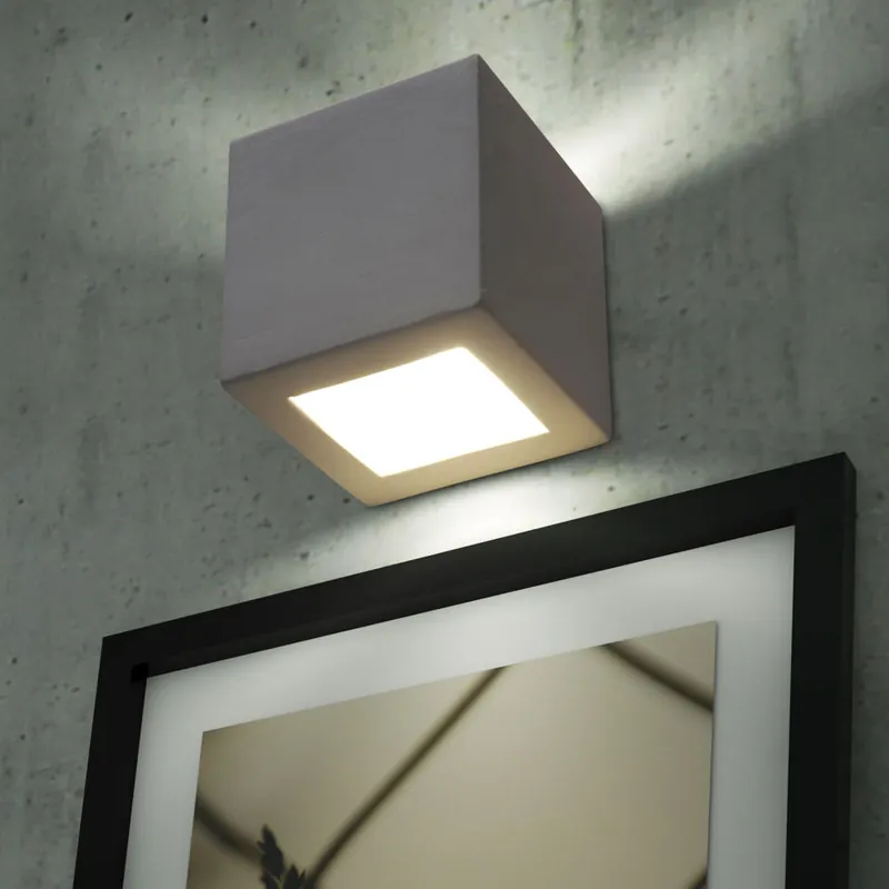Wandlamp, UP & Down keramiek, wit, L 32 cm Lage Kosten
