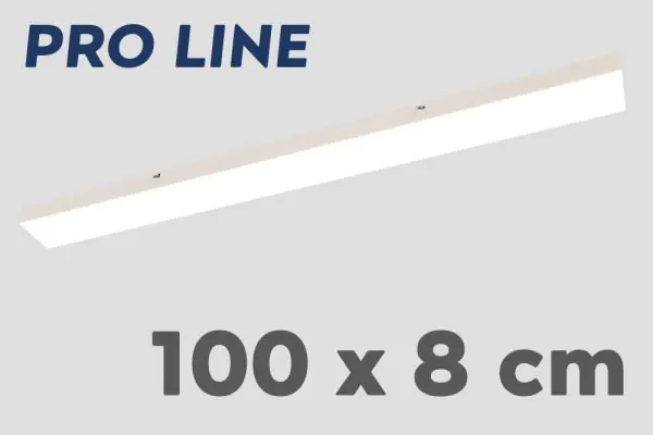 Stalen plafondbalk PRO LINE voor lampen 100 x 8 cm | Wit Betaalbaar