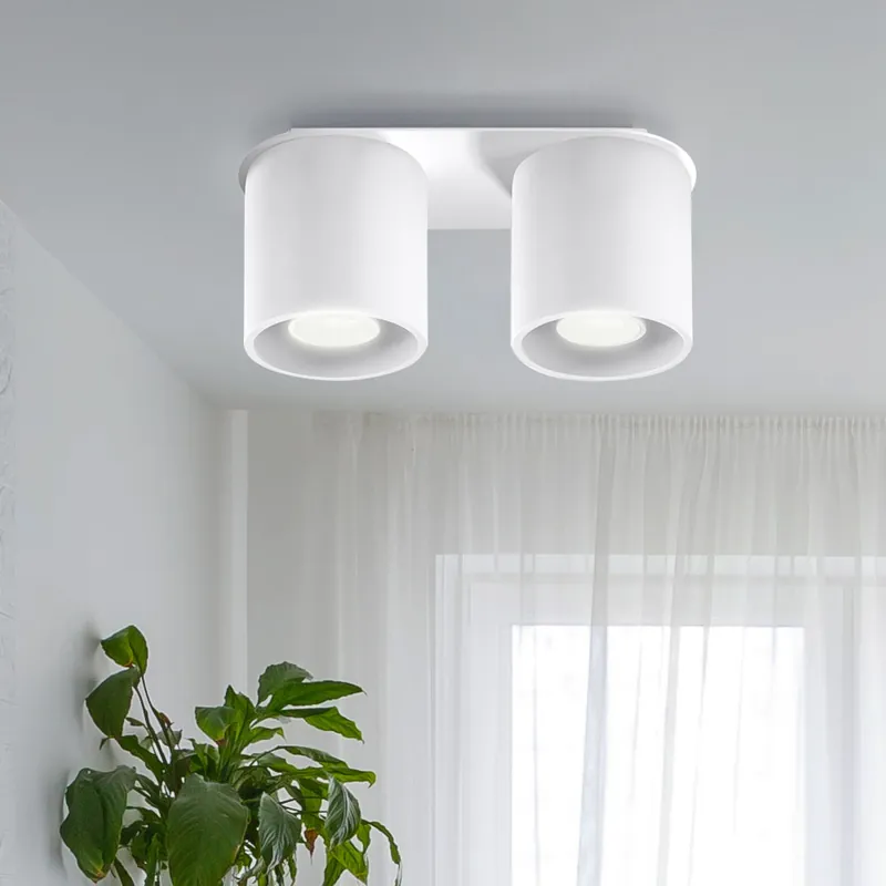 Speciale Aanbieding Plafondlamp, wit, ronde spots, L 26 cm