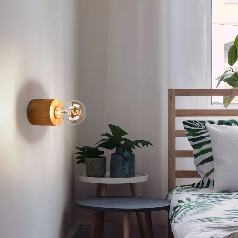Wandlamp, hout, landhuisstijl, H 10 cm Must-Have