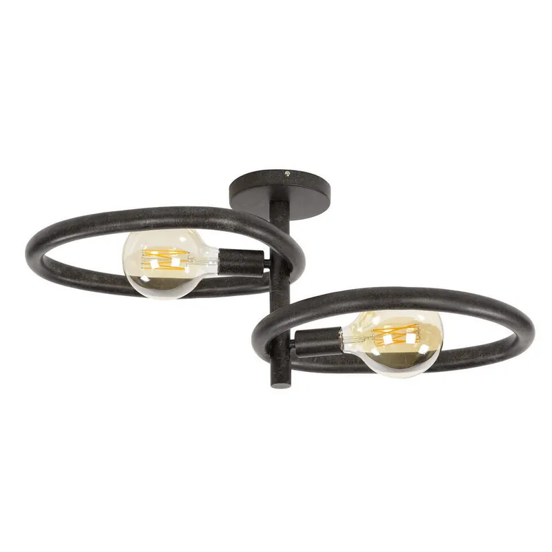 Hoyz Collection - Plafondlamp Pebble 2-lichts - Artic Zwart Goedkoop