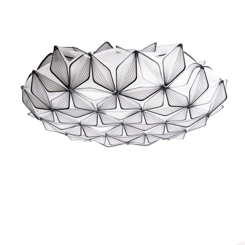 Plafond-/wandlamp Slamp Grafische C'est la vie zwart en wit maat L Gratis Verzending