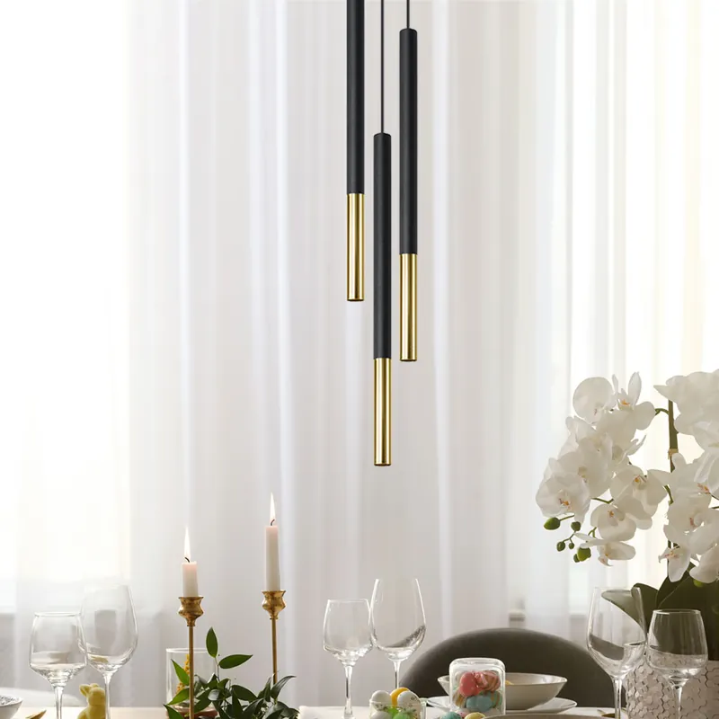 Hoge Kwaliteit Hanglamp, staal, zwart-goud, H 110 cm