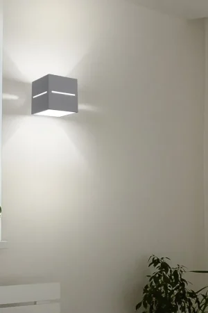 Alleen Vandaag Wandlamp, UP & Down, ALU, grijs, L 10 cm