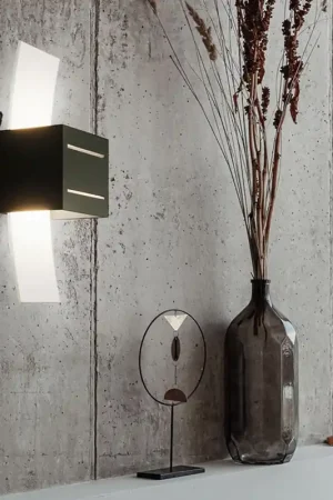 Beperkt Aanbod Wandlamp, aluminium, mat glas, 10 cm