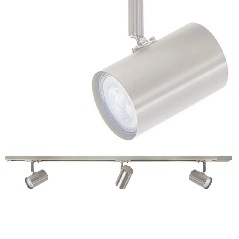 Highlight Railsysteem Trackline 100 cm + 3 cilinder spots mat chroom Meest Verkocht