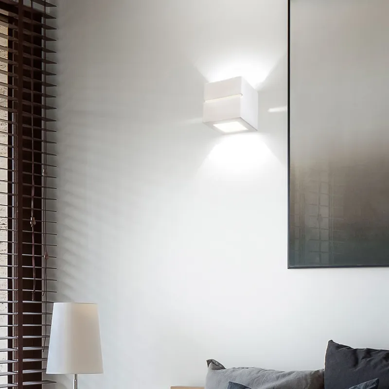 Wandlamp, wit keramiek, beschilderbaar L 15 cm Express Levering