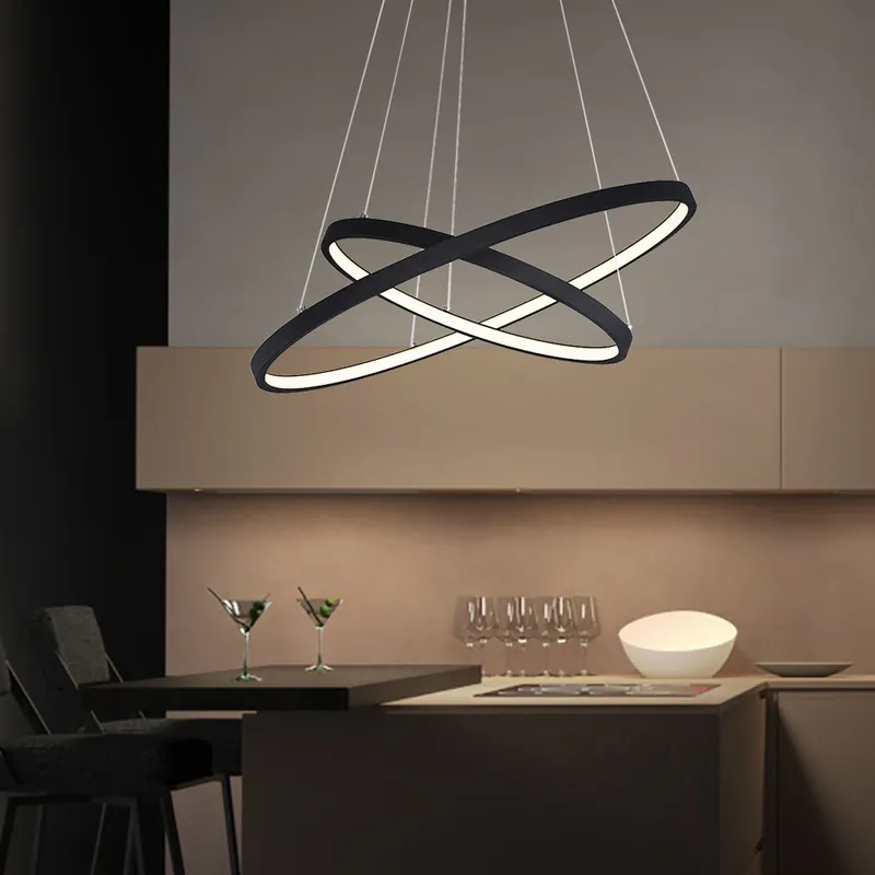 LED hanglamp, DIMMER, zwart mat, H 120 cm Must-Have