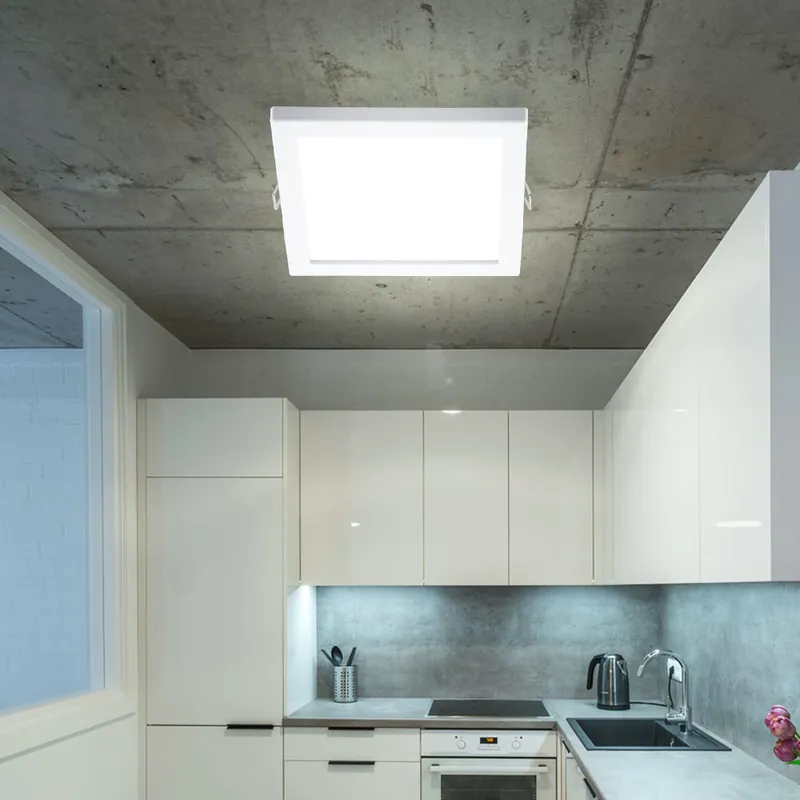 LED inbouwpaneel, 9,5 W, 600 lumen, warm wit, wit, L 15,5 cm Gereduceerde Prijs