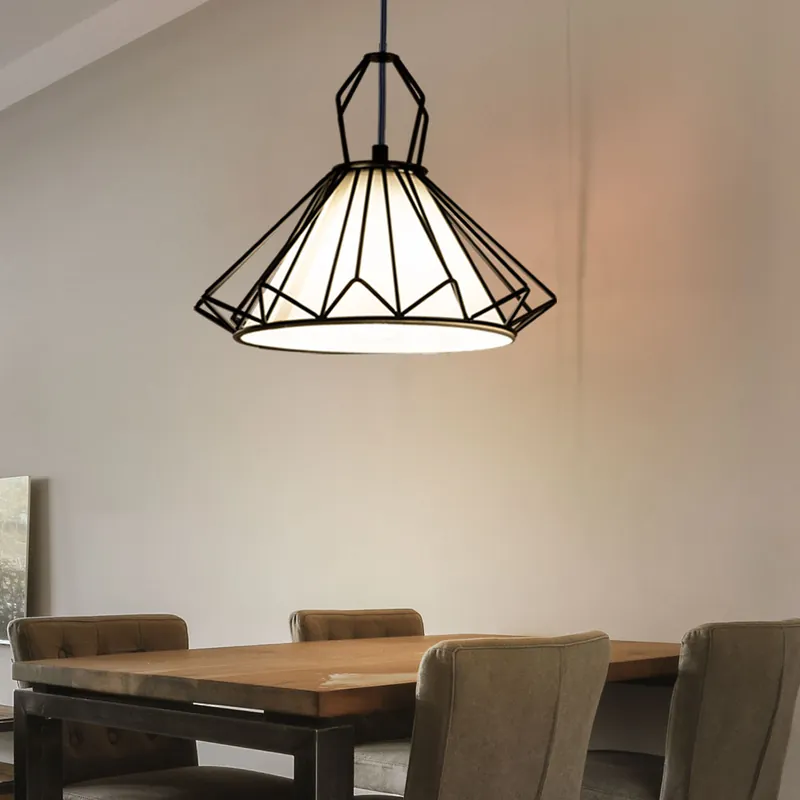 Hanglamp, metaal, textiel, zwart, H 120 cm Gereduceerde Prijs