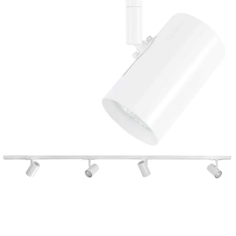Beperkte Voorraad Highlight Railsysteem Trackline 150 cm + 4 cilinder spots wit