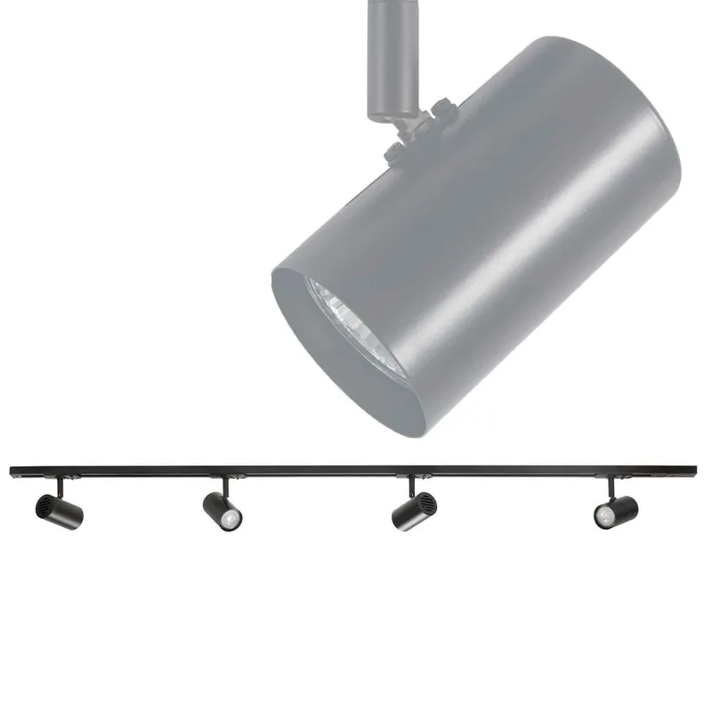 Exclusieve Aanbieding Highlight Railsysteem Trackline 150 cm + 4 cilinder spots zwart