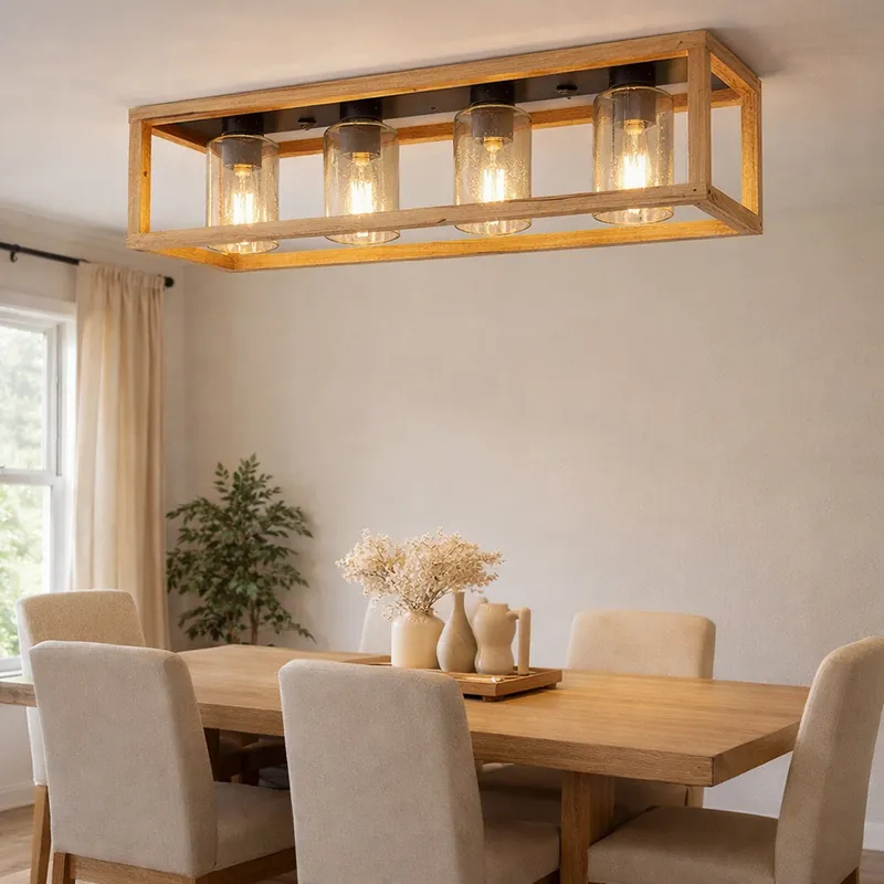 Gereduceerde Prijs Plafondlamp, rookglas, MDF, zwart mat, L 75 cm