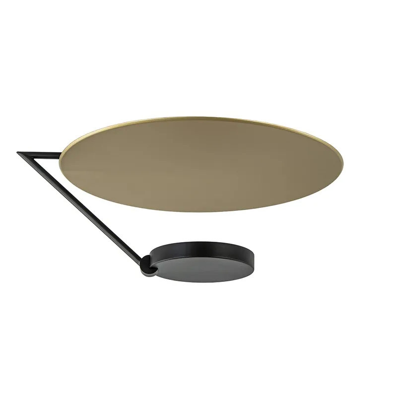 Grote LED plafondlamp zwart/goud indirect licht Actieprijs
