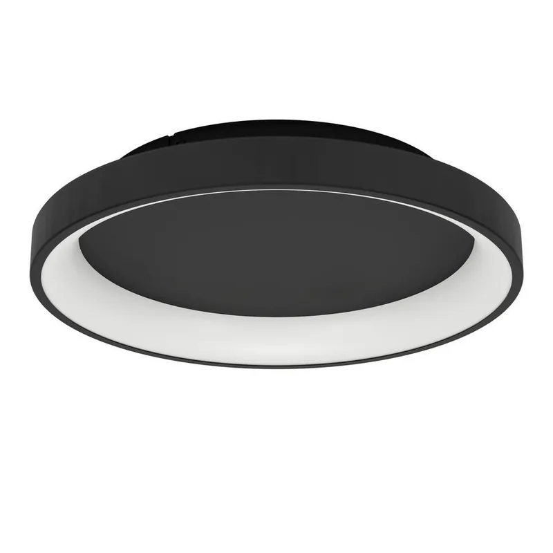 EGLO Loretello Plafonnière - LED - Kunststof/Staal - Zwart Snelle Levering