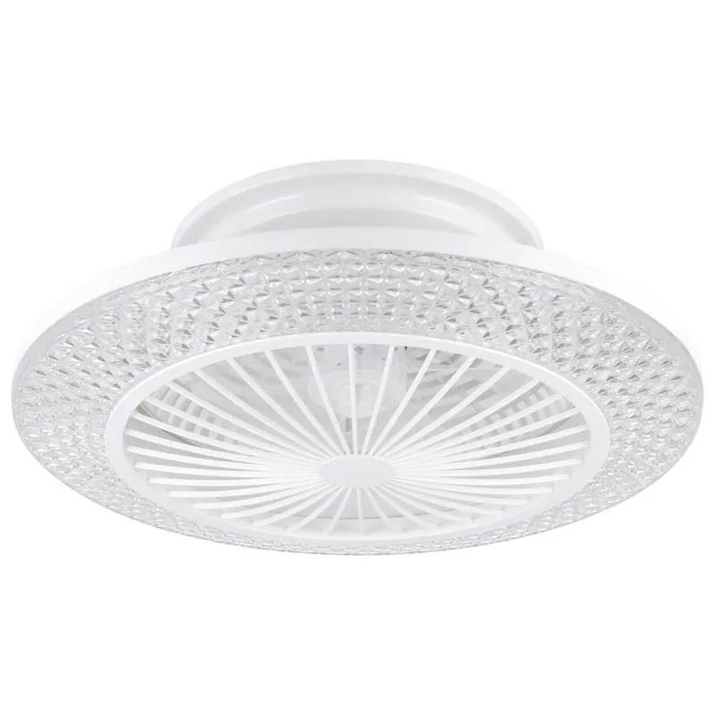 Gereduceerde Prijs EGLO Manzanilla Plafondventilator met lamp - Ø 55 cm - Kristal effect