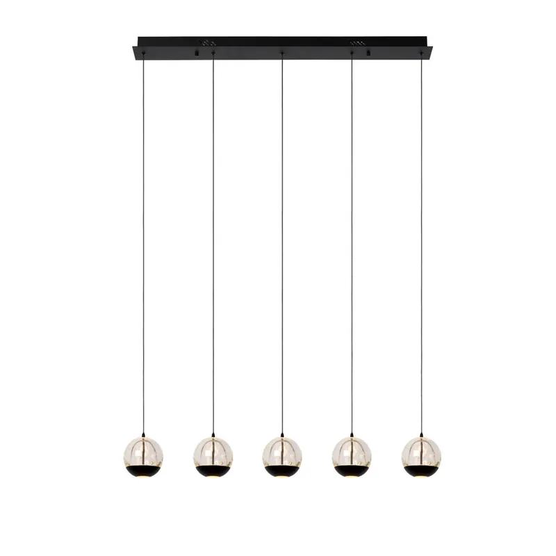Lucide SENTUBAL - Hanglamp - LED Dimb. - 5x5,3W 2700K - Zwart Laatste Versie