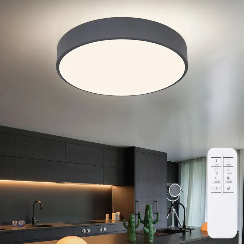 LED plafondlamp, afstandsbediening, dimmer, achtergrondverlichting, D 40 cm Favoriet