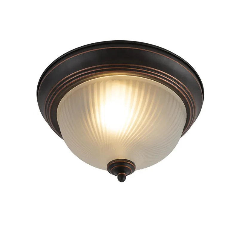 Betaalbaar Qazqa plafondlamp classico bruin e27