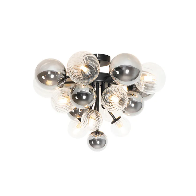 Superprijs Qazqa plafondlamp bonnie zwart g9