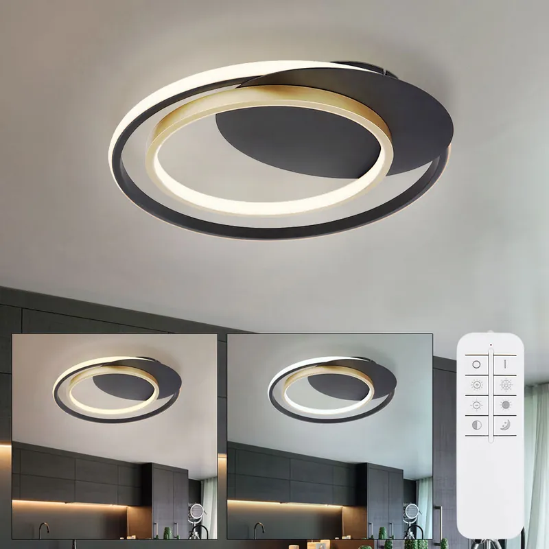 LED plafondlamp, goud, dimbaar, CCT schakelaar, L 48,5 cm Laatste Kans