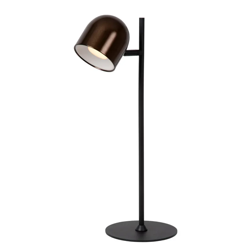 Lucide SKANSKA RECH - Oplaadbare Bureaulamp Binnen/Buiten - Accu/Batterij - LED Dimb. - CCT - 1x3W 3000K/6000K - IP44 - Koffie Must-Have