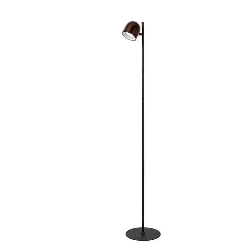 Lucide SKANSKA RECH - Oplaadbare Vloerlamp Binnen/Buiten - Accu/Batterij - Ø 23 cm - LED Dimb. - CCT - 1x3W 3000K/6000K - IP44 - Koffie Seizoensaanbieding