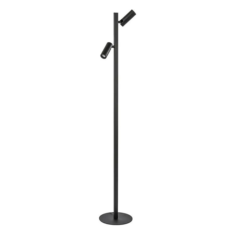 Moderne vloerlamp met verstelbare spots zwart/goud Fabrieksprijs