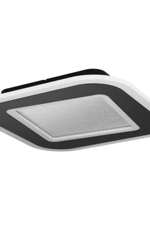 Aanbieding EGLO Macchioni Plafonnière - LED - Kunststof - Zwart/Wit - Afstandsbediening
