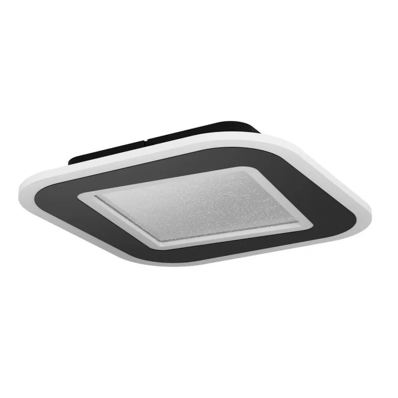 Aanbieding EGLO Macchioni Plafonnière - LED - Kunststof - Zwart/Wit - Afstandsbediening
