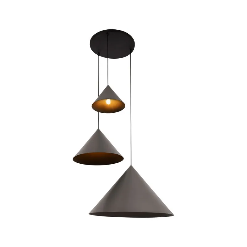 Lucide SPITZE - Hanglamp - Ø 68 cm - 3xE27 - Geschikt voor vide en hoge plafonds - Grijs | Vibes Flitsaanbieding