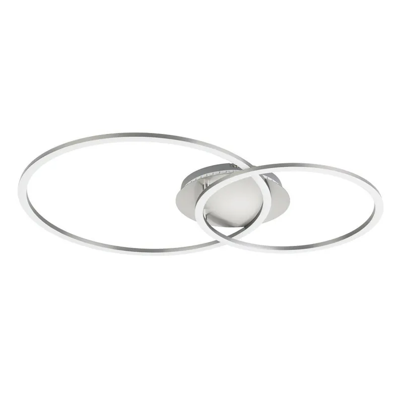 EGLO Palmaves 3 Plafonnière - LED - 55 cm - Zilvergrijs Superprijs