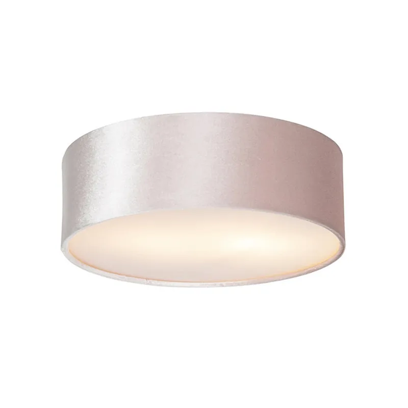 Qazqa plafondlamp drum roze e27 Nu Kopen