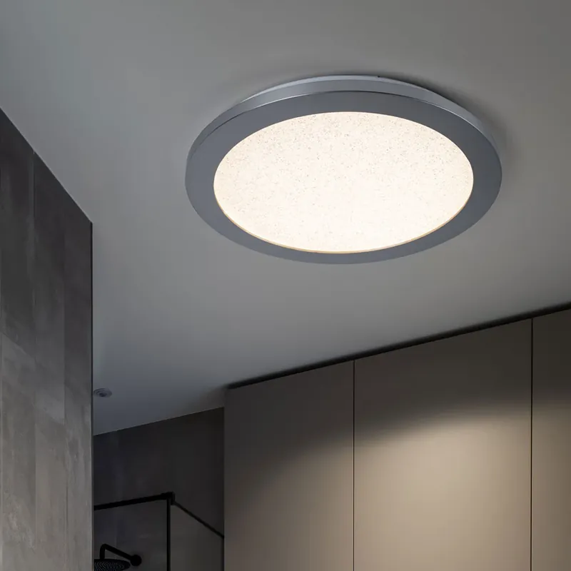 LED plafondlamp, dimbaar Crushed Ice optiek, D 30cm Beperkt Aanbod