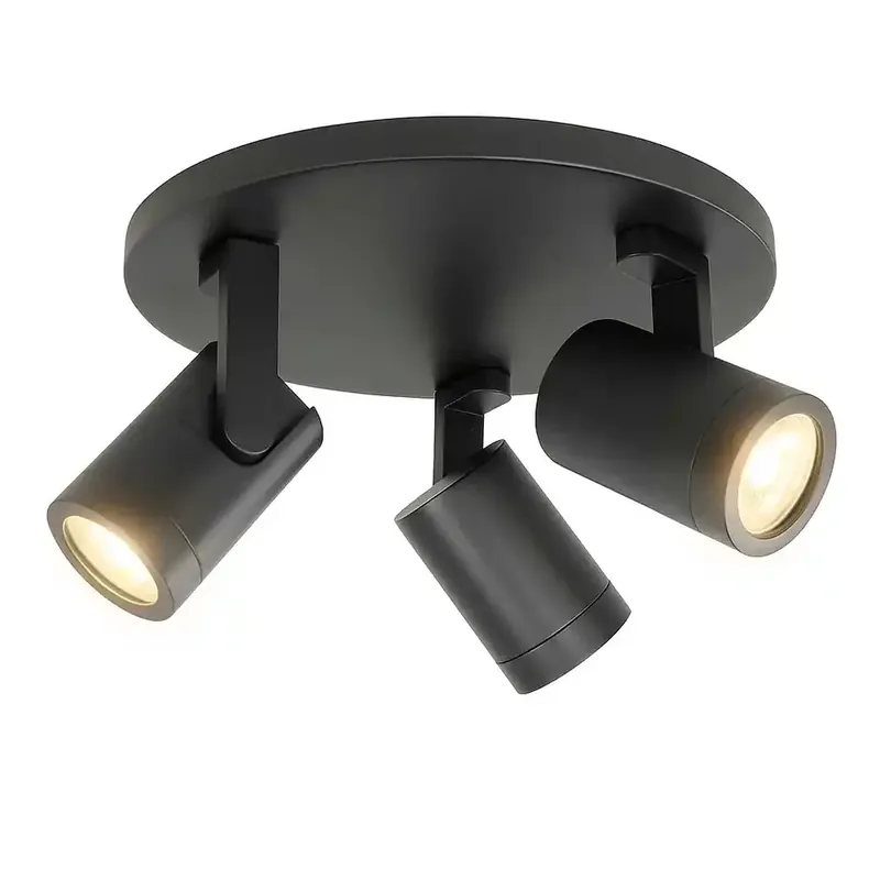 Speciale Aanbieding Highlight Spot HALO 3 lichts rond zwart