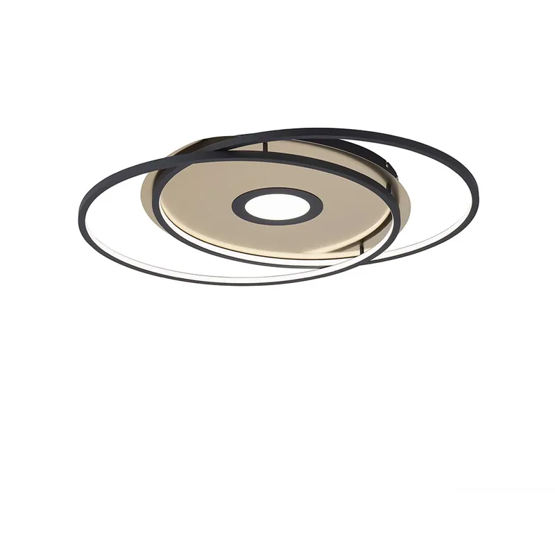 Smart plafondlamp goud met zwart dimbaar Laatste Kans