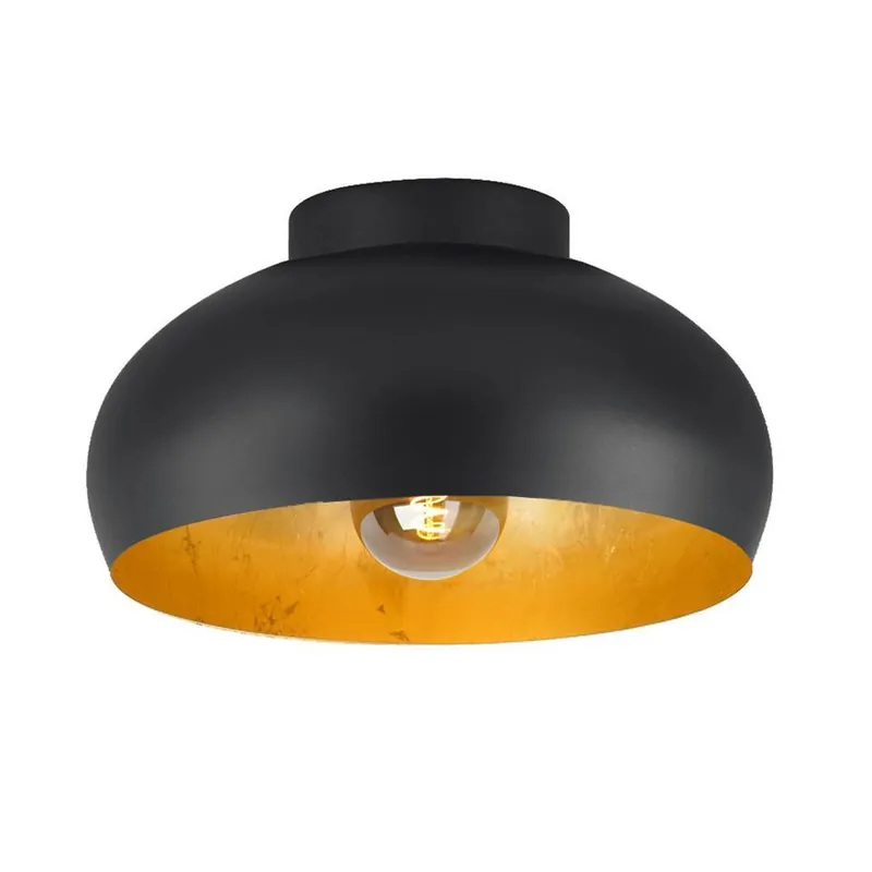 EGLO Mogano Mini Plafondlamp - E27 - Ø28 cm - Zwart/Bladgoud Fabrieksprijs