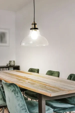 Tijdelijk Beschikbaar Hanglamp, handgemaakt, zwart, transparant, H 200cm