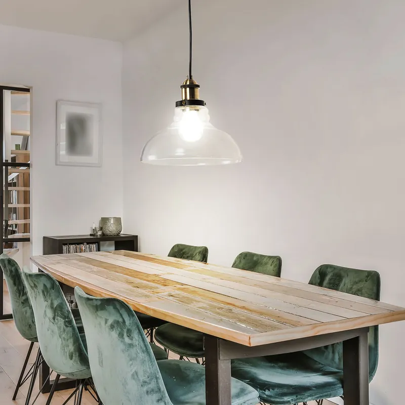 Tijdelijk Beschikbaar Hanglamp, handgemaakt, zwart, transparant, H 200cm
