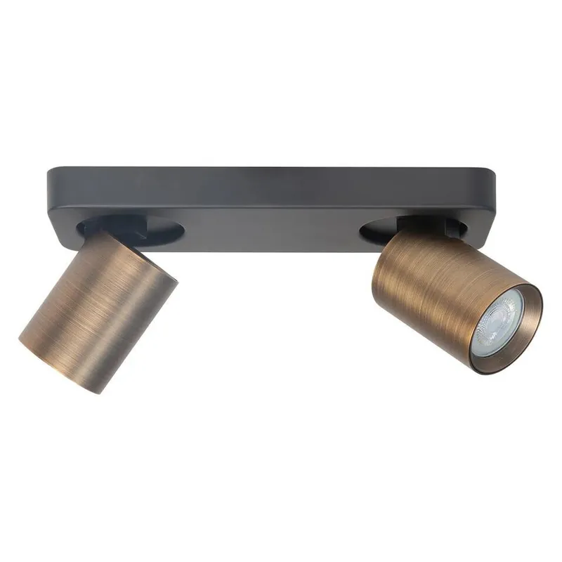 Aanbieding Highlight Spot Oliver - 2 lichts - zwart brons - 26x13 cm