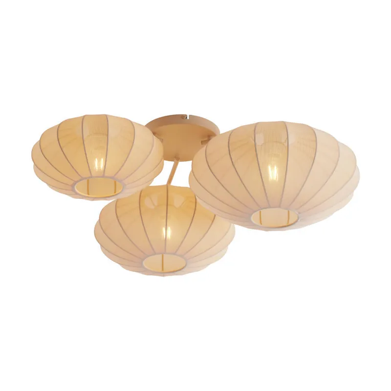 Qazqa plafondlamp bida beige e27 Snelle Levering