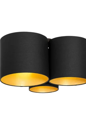 Aanbieding Qazqa plafondlamp multidrum zwart e27