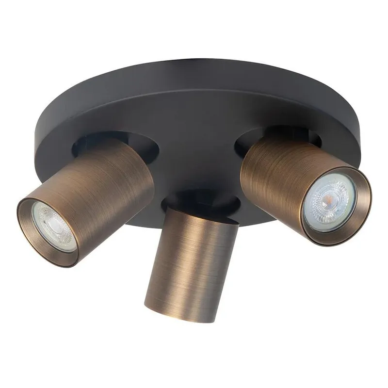 Highlight Spot Oliver - 3 lichts - zwart brons - 25x13 cm Speciale Aanbieding