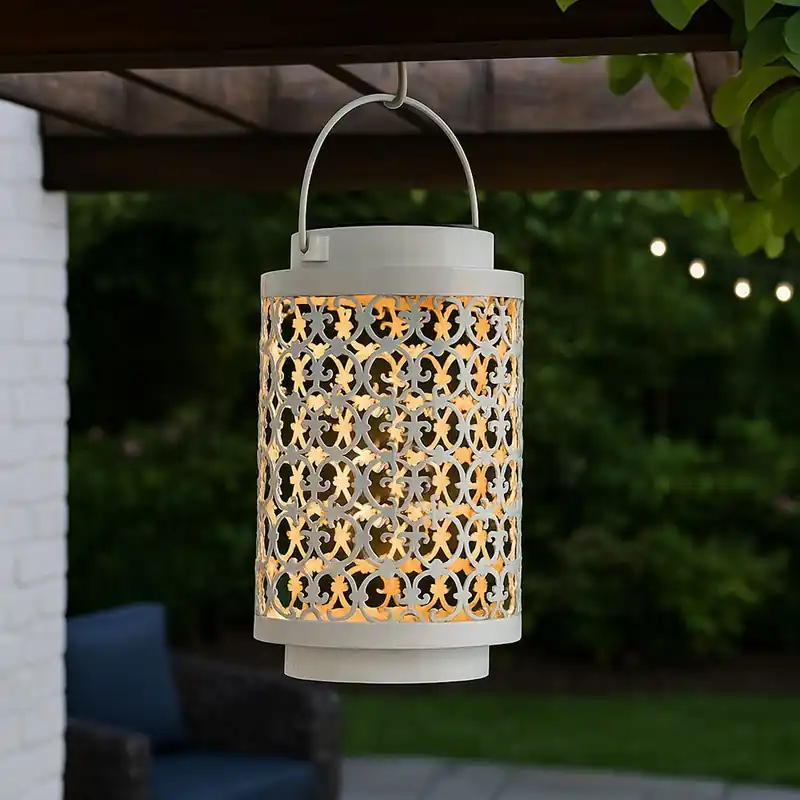 Merkproduct LED solarlamp, wit, oosters, H 18 cm