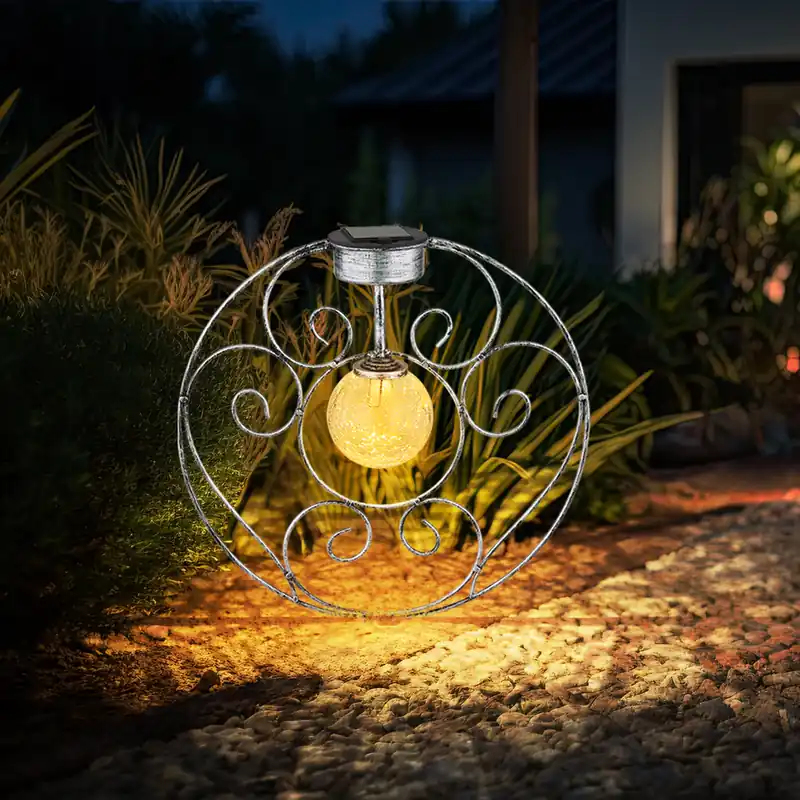 Rechtstreeks Van De Fabrikant LED solarlamp, grondspies, bol, glas, H 41 cm
