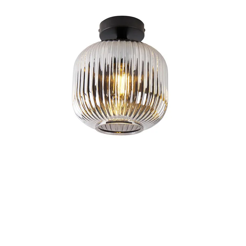 Qazqa plafondlamp karel zwart e27 Express Levering