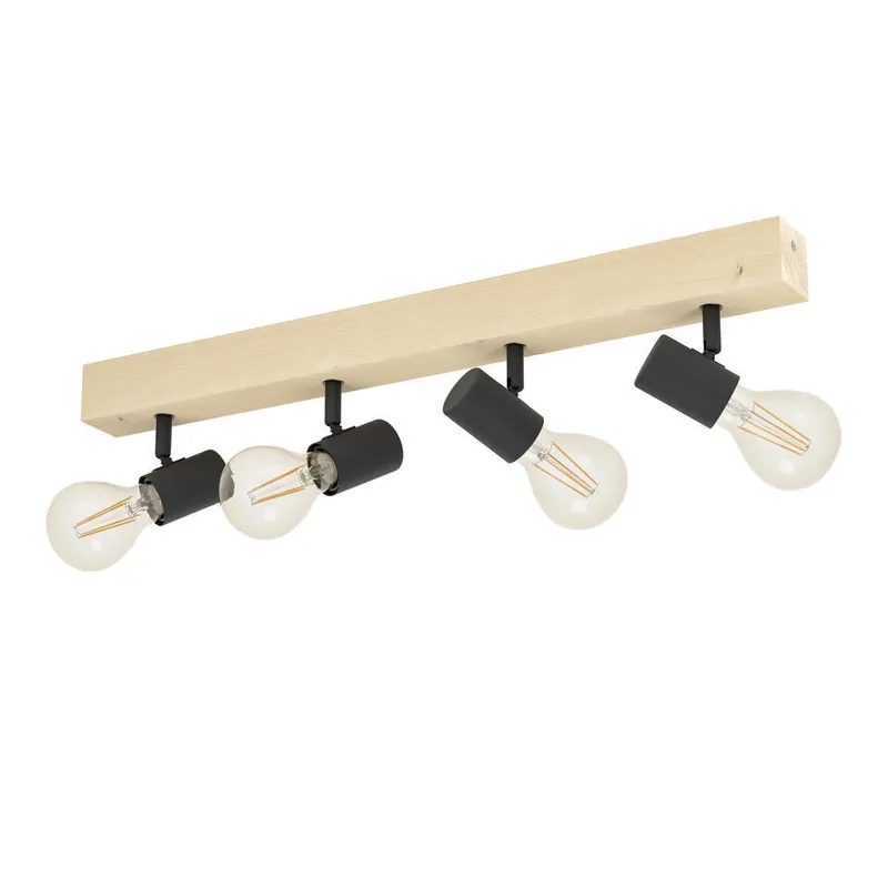 Finale Uitverkoop EGLO Townshend 3 Spot - E27 - 63 cm - Bruin/Zwart