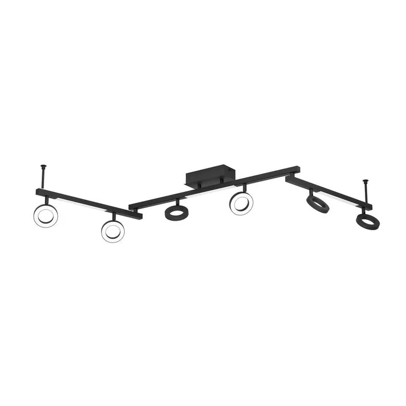 Hete Deal EGLO Cardillio 1 Opbouwspot - LED - 158 cm - Zwart