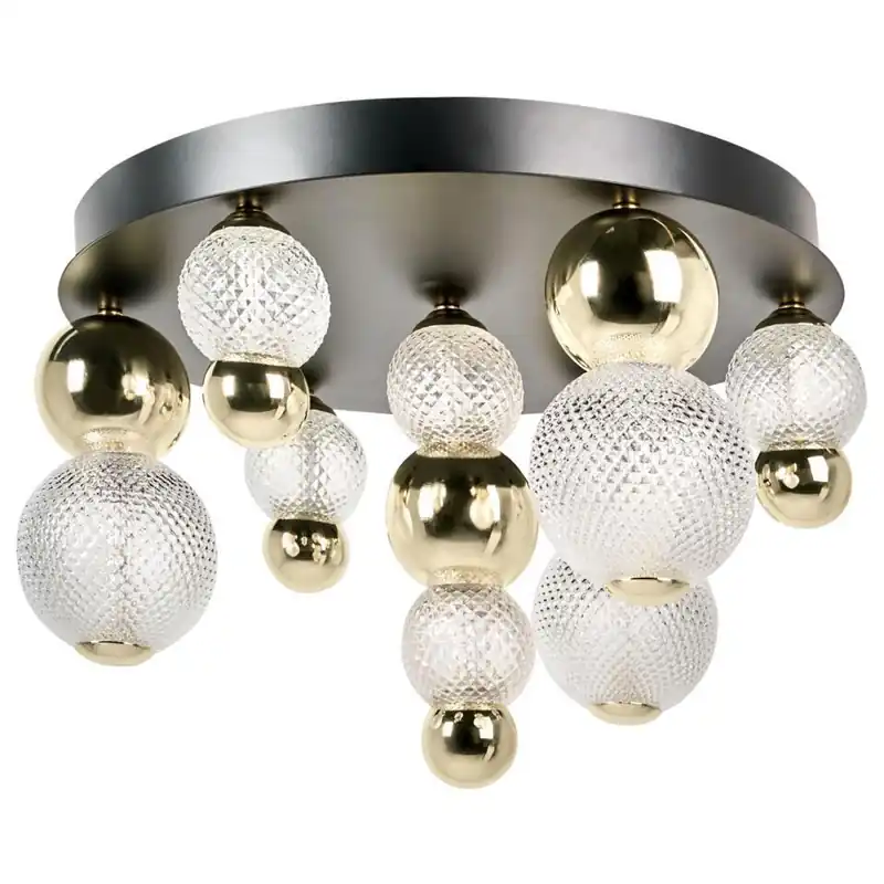 Aanbieding SORA - Wandlamp LED - Goud - Glas