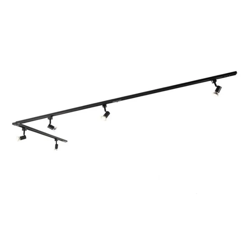Qazqa railverlichting set iconic jeany zwart gu10 Shop Nu